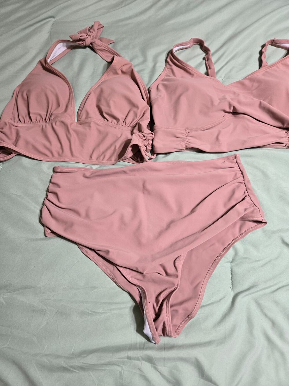 Unknown brand xl women's pink 3 piece swimsuit